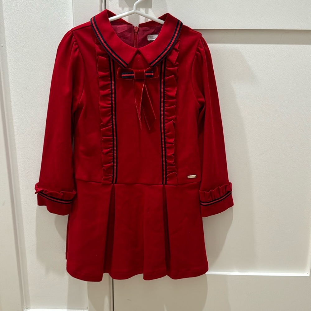 Beautiful ruby red little girl dress